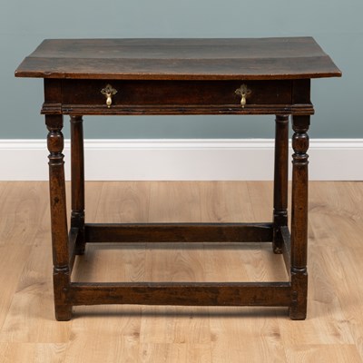 Lot 494 - A 19th century oak side table