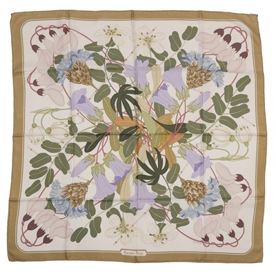 Lot 587 - A ‘Flora Graeca’ Hermès silk scarf, designed...