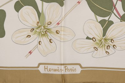 Lot 587 - A ‘Flora Graeca’ Hermès silk scarf, designed...