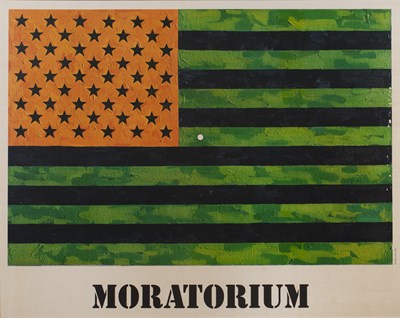 Lot 201 - Jasper Johns (b.1930) 'Moratorium', print,...