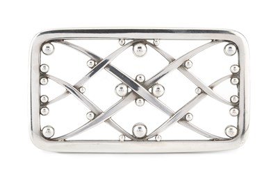 Lot 221 - A silver panel brooch designed by Harald...