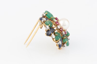 Lot 270 - A French 'Tutti Frutti' diamond and vari...
