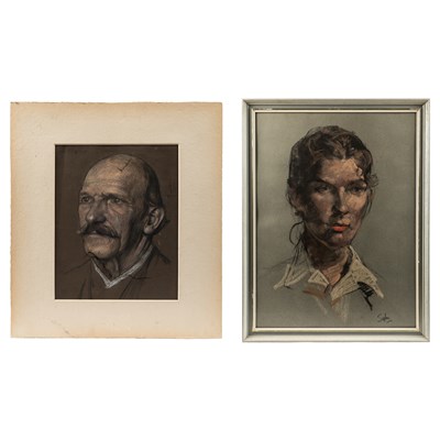 Lot 1032 - Two portraits