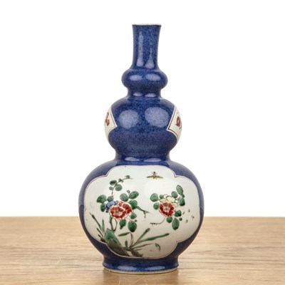 Lot Powder blue ground double gourd vase Chinese,...