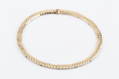 Lot 247 - A diamond and sapphire collar necklace by Roy...