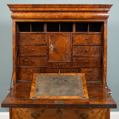 Lot 283 - A William & Mary burr walnut escritoire