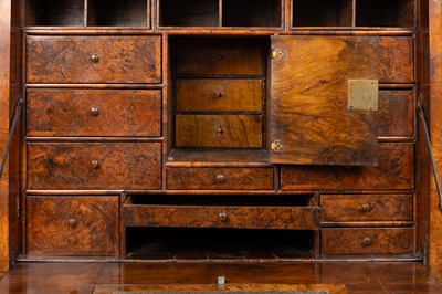 Lot 283 - A William & Mary burr walnut escritoire