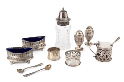 Lot 721 - A late Victorian silver cylindrical mustard,...