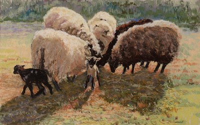 Lot 129 - Rosemary Grant (Contemporary) 'Sheep in the...