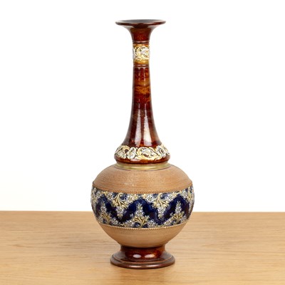 Lot 247 - Doulton Lambeth pottery bottleneck vase, on...