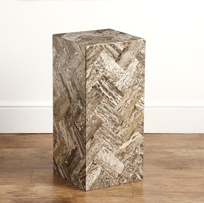 Lot 40 - Composite marble plinth made from sections...