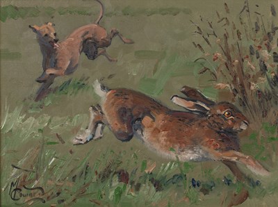 Lot 193 - Malcolm Coward (b.1948) 'The Chase', oil on...