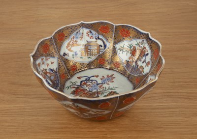 Lot 498 - Arita porcelain fluted bowl Japanese, Meiji...