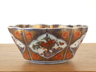 Lot 498 - Arita porcelain fluted bowl Japanese, Meiji...