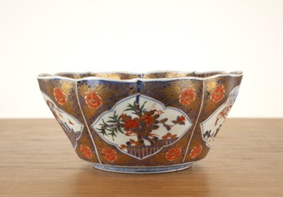Lot 498 - Arita porcelain fluted bowl Japanese, Meiji...