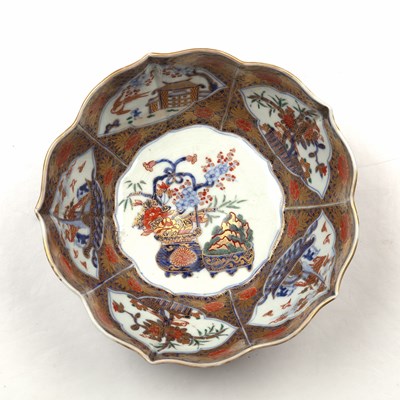 Lot 498 - Arita porcelain fluted bowl Japanese, Meiji...