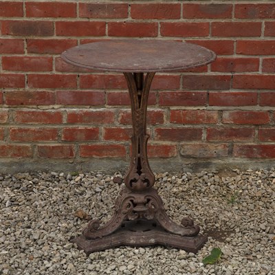 Lot 1353 - A 19th century French cast iron occasional table