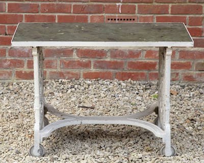 Lot 1451 - A 19th century white-painted cast iron centre table