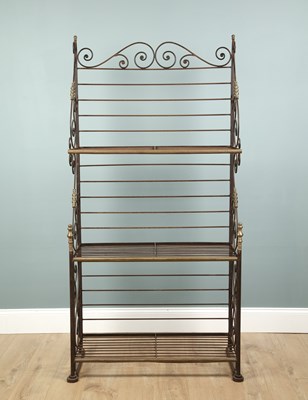 Lot 319 - A c.1920 French iron three-tier baker's rack
