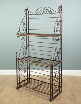 Lot 319 - A c.1920 French iron three-tier baker's rack
