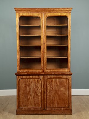 Lot 1129 - A late Victorian satin birch bookcase