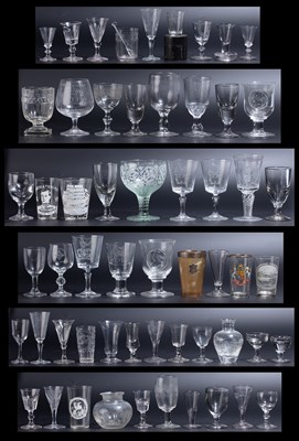 Lot 362 - A collection of various antique glasses