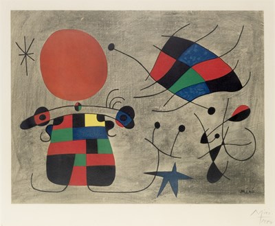 Lot 340 - Joan Miro (1893-1983) Le Sourire aux ailes...