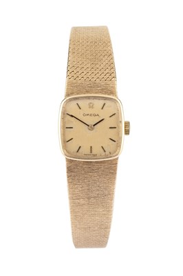 Lot 342 - A lady's bracelet watch by Omega, with signed...