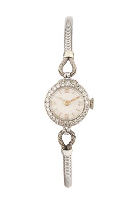 Lot 341 - A diamond cocktail watch, the circular...