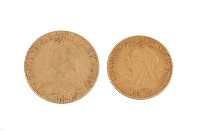 Lot 313 - A Victoria sovereign, dated 1893, and a...