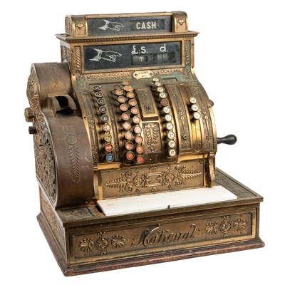 Lot 1153 - An early 20th century National cash register