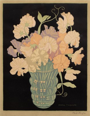 Lot 96 - John Hall Thorpe (1874-1947) Sweet Peas, circa...