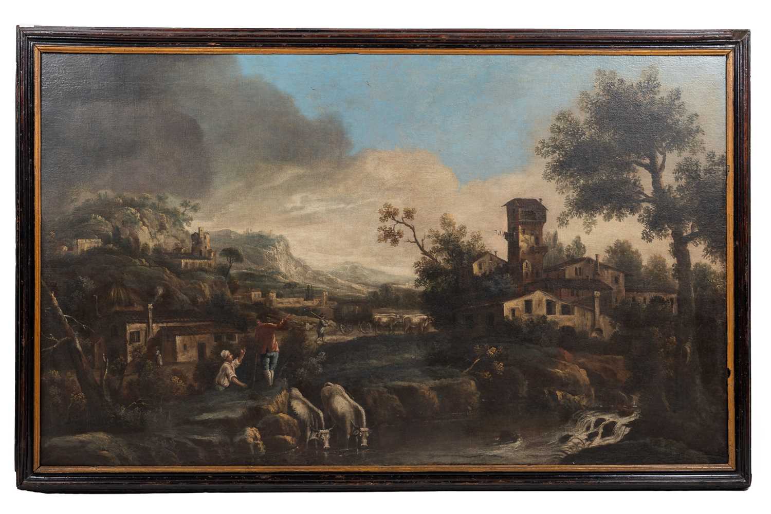 Lot 345 - An 18th century Italian School landscape