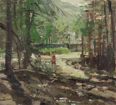 Lot 148 - Thomas Coates (b.1941) 'View through the trees'...