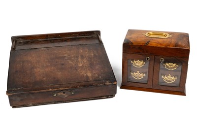 Lot 525 - A jewellery box and a reading slope