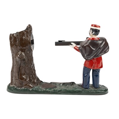 Lot 526 - A cast iron mechanical Creedmoor Bank moneybox