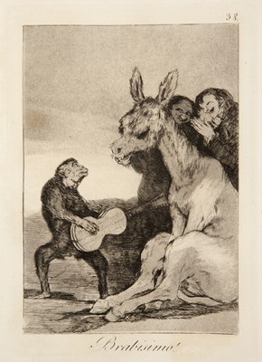 Lot 72 - Francisco Goya 'Brabisimo', etching with...