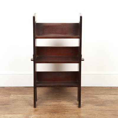 Lot 78 - Arts and Crafts  stained wooden bookcase, with...