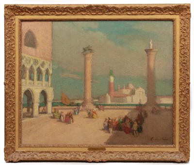 Lot 442 - Ferdinand Fargeot (1880-1957) St Mark's Square,...