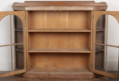 Lot 36 - Arts and Crafts limed oak, bookcase, with...