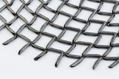 Lot 234 - An oxidised white metal chain mail collar...