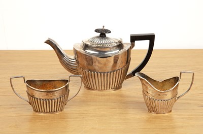 Lot 355 - Edward VIII silver three piece bachelors tea...