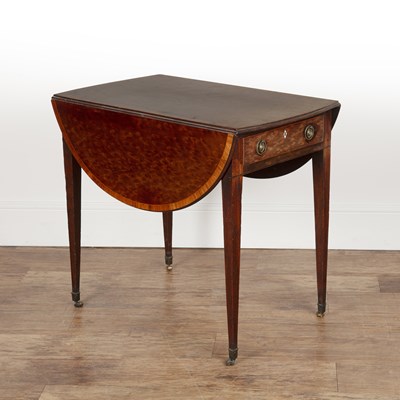 Lot 44 - Plum pudding mahogany Pembroke table George...