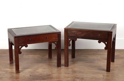 Lot 51 - Two mahogany bijouterie coffee tables each...