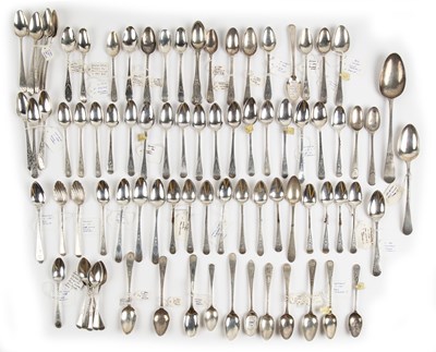 Lot 358 - Large collection of silver spoons to include...