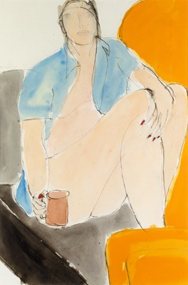 Lot 18 - John Emanuel (b.1930) Tea Break mixed media 59...