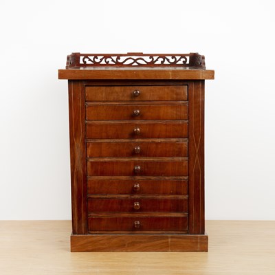 Lot 61 - Victorian walnut veneered, set of collectors...