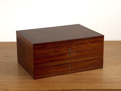 Lot 20 - Desktop drawers walnut, early 20th Century,...