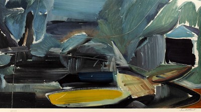 Lot 223 - Ivon Hitchens (1893-1979) 'Three boats',...