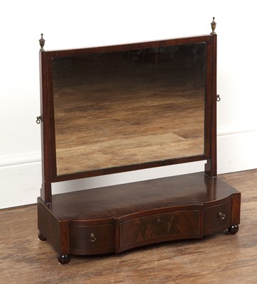 Lot 35 - George III style mahogany swing toilet mirror...